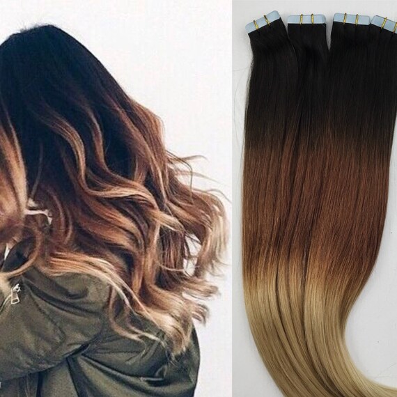 Band In Echthaar Extensions Naturliche Ombre Band Ins Schwarz Blond Band Ins Schwarz Braun Ombre Naturliche Ombre Band In Haarverlangerung