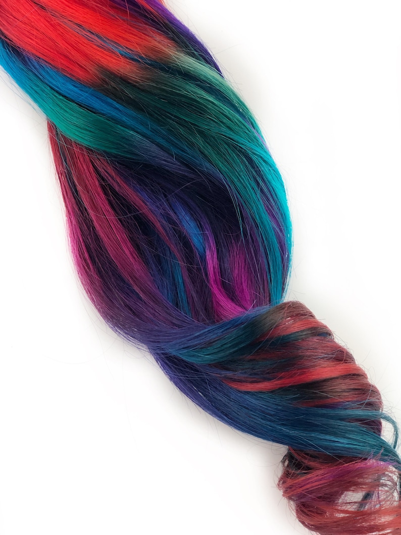 Gem Prism Rainbow Extensions Prism Hair Clip Extensions Etsy