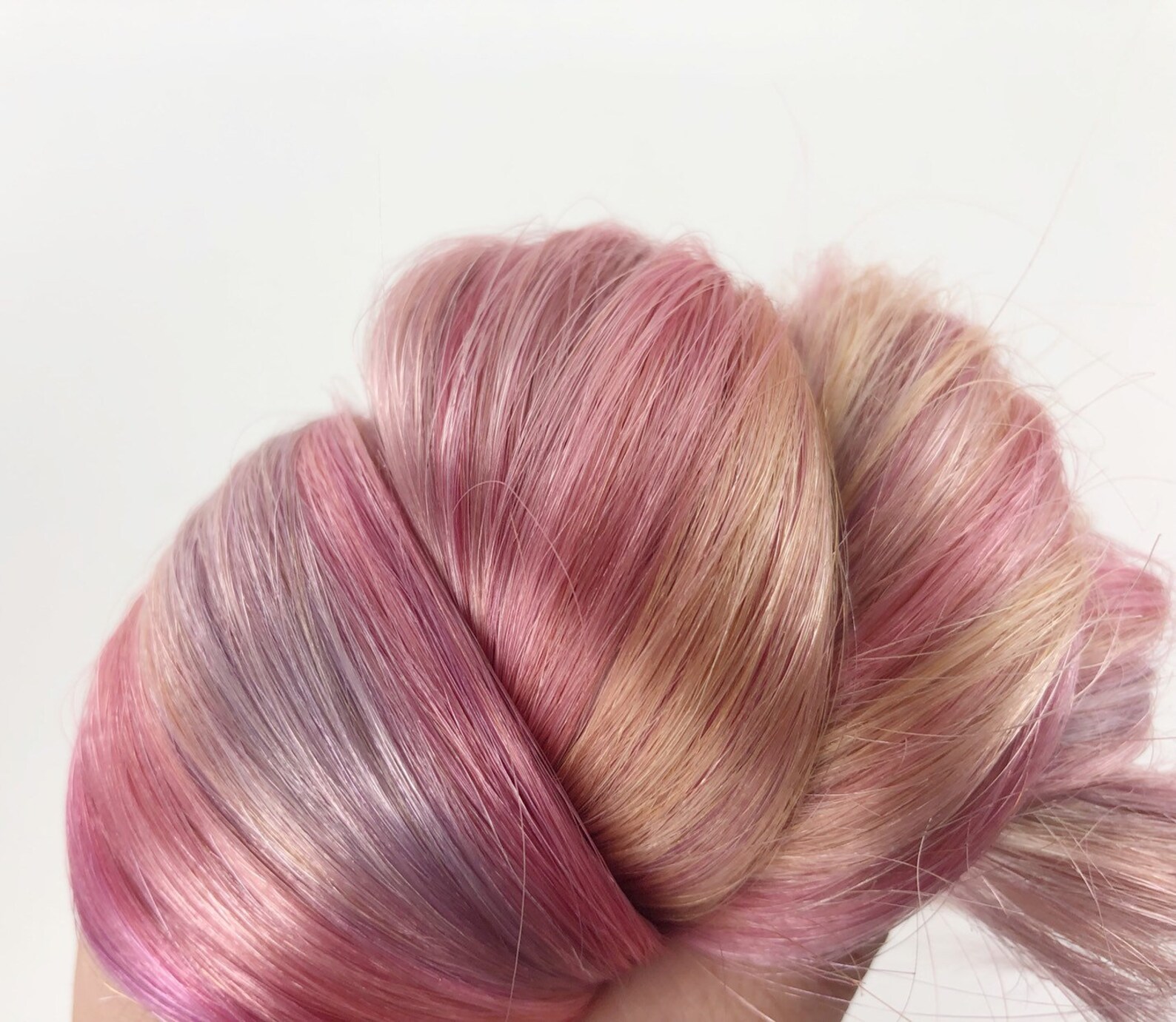 Pastel pink Rose gold hair extensions muted mauve hair Etsy