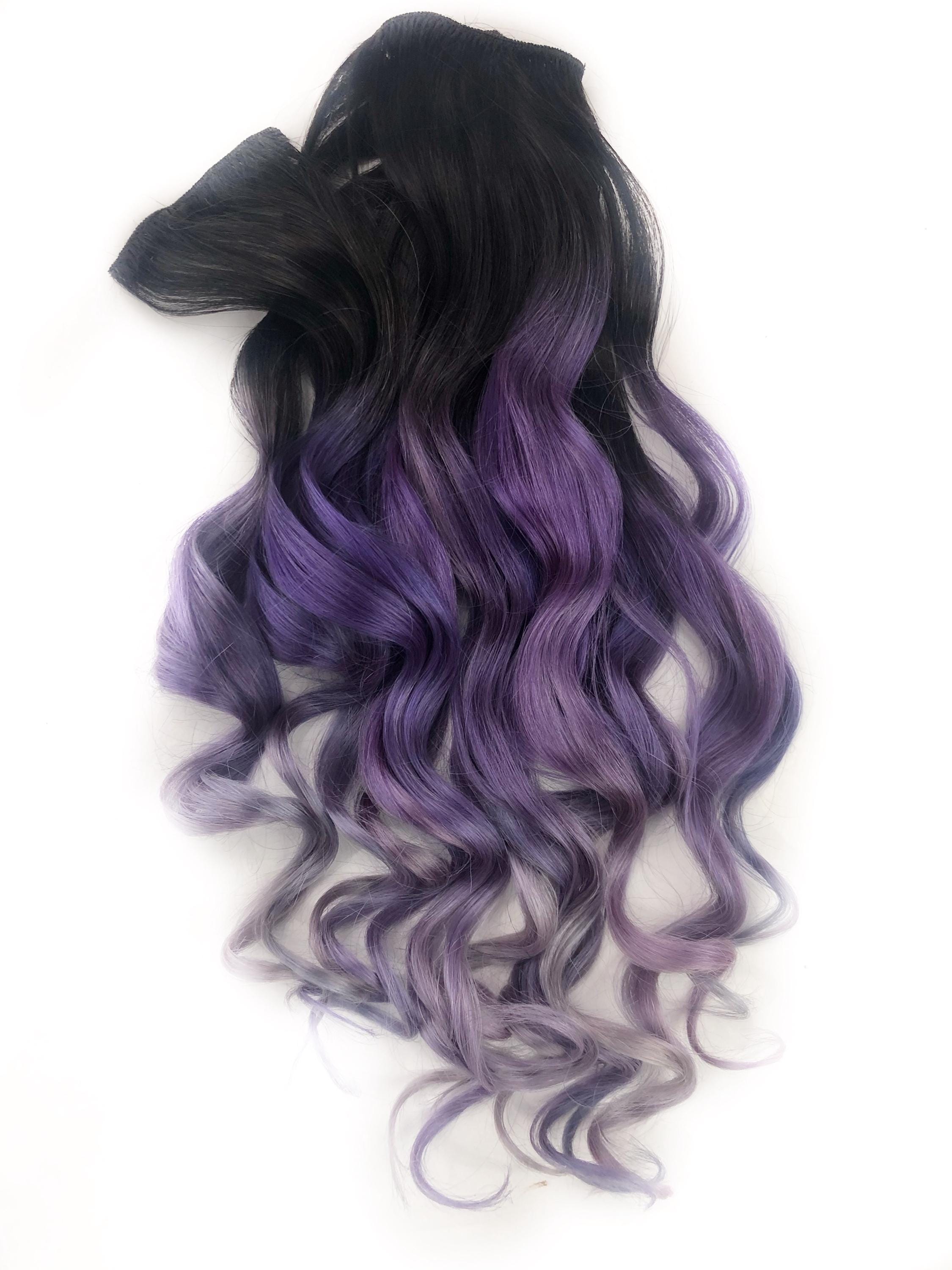 5 Star Seller, Muted Purple Grey, Ombre Hair Extensions 