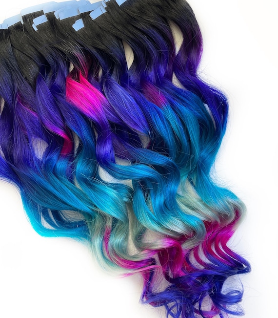 Galaxy Ombré Tape Ins, Under-lights Gem Colors, Blue and  display picture 2