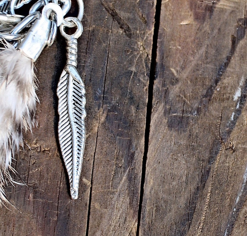 Handmade Single Chain Feather Earring Hair Extension Long Etsy