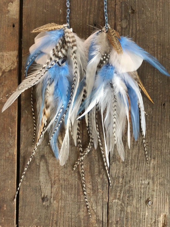 Peacock Feather Earrings made from Eco Friendly Wood