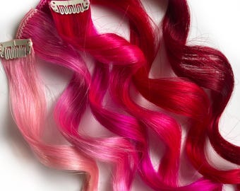 Pink and Red Hair Extensions, Love,valentines Day, Burning  display picture 2