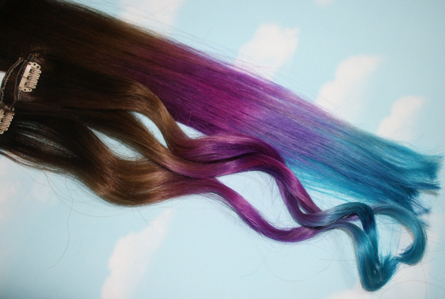 Blue And Purple Hair Tips