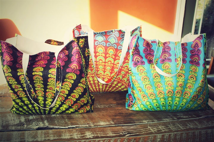 Mandala sunburst market bag hippie bag cloth diaper bag | Etsy