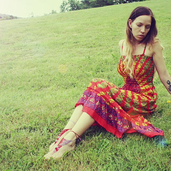 Handmade Fall Hippie Dress, Long Bohemian Dress, Maxi, ECO Dress, Tapestry, Scarf Dress, Chakra, Bridesmaid Dress, Maternity