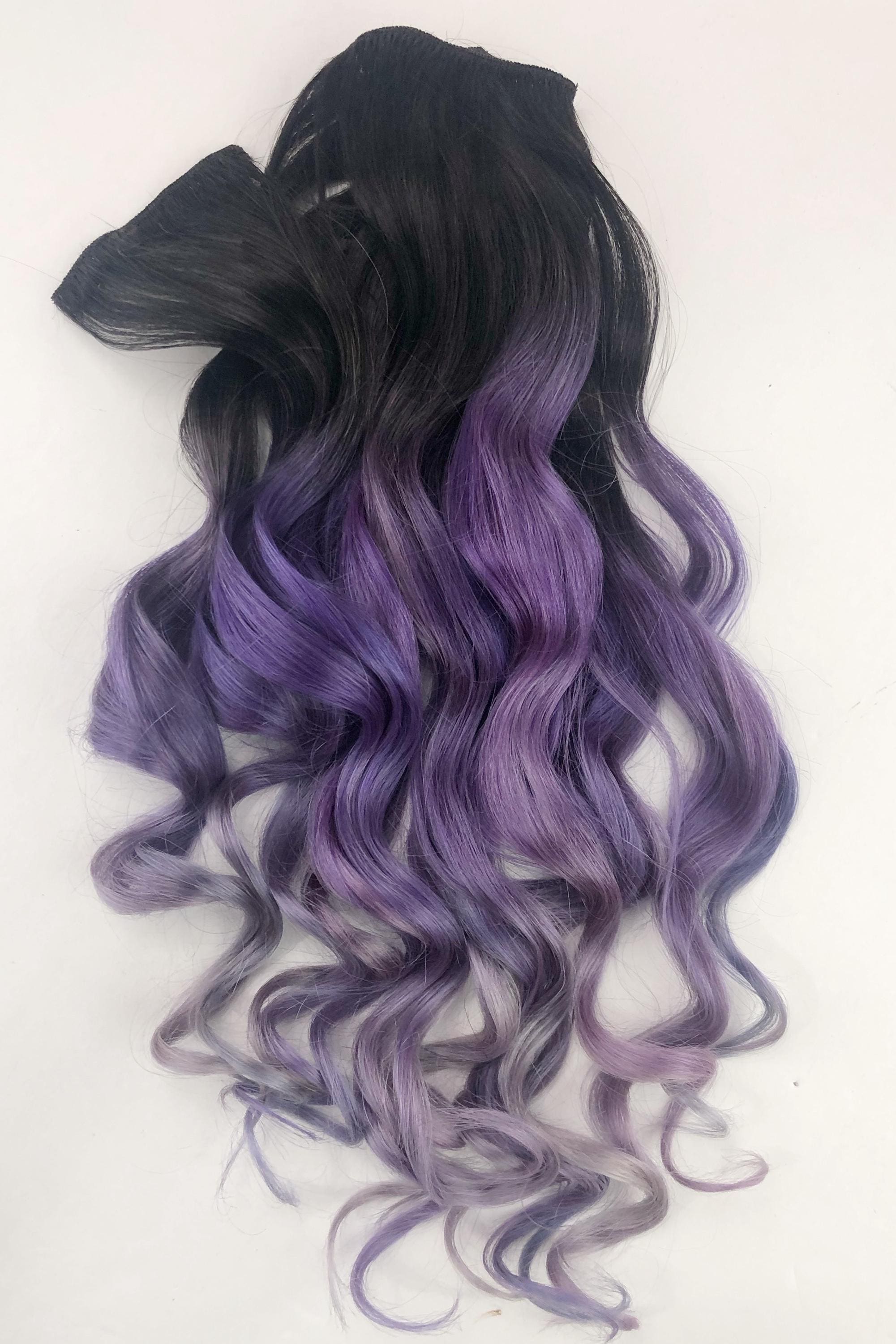 5 Star Seller, Muted Purple Grey, Ombre Hair Extensions 