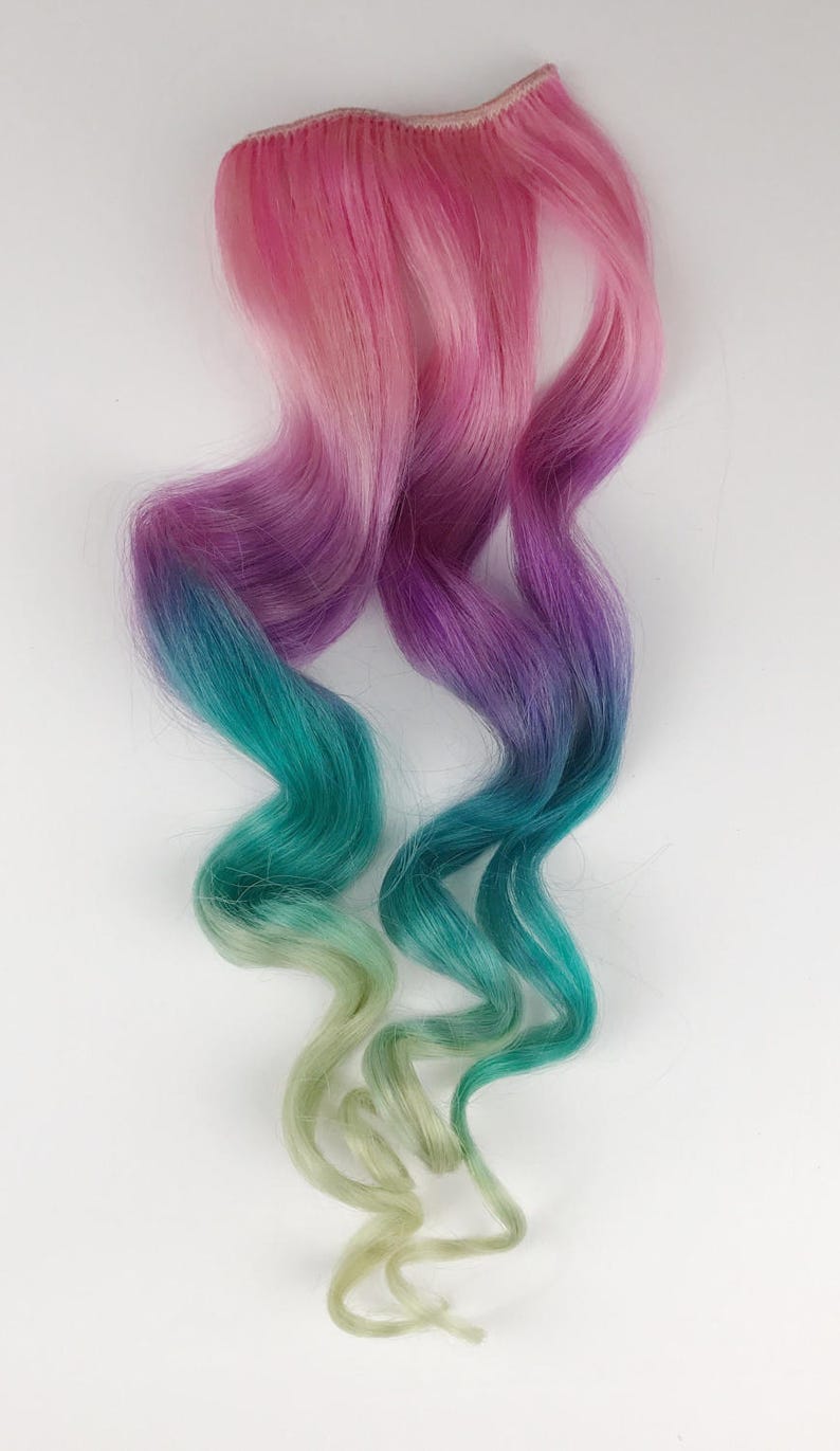 Unicorn Hair extensions clip in pastel hair extensions full Etsy