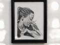 Custom Pet Portrait from Photo — Hand-Drawn Charcoal Personalized pet Memorial Gift product logo