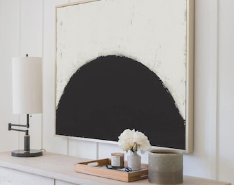 Abstract Canvas Wall Art, Modern Abstract Painting, Blue Canvas Painting Artwork, White Canvas Wall Art for Bedroom