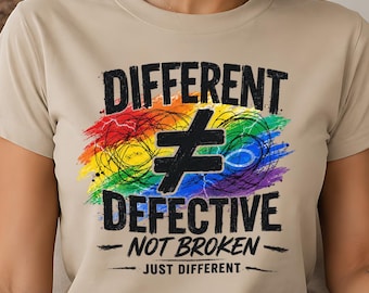 Neurodiversity Shirt, Different Not Defective Tee, Autism Acceptance Shirt, ADHD Awareness, Neurodivergent Gift