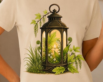 Lily of the Valley Shirt, Spring Lantern Tee, Cottagecore Nature Gift, Woodland Botanical Graphic