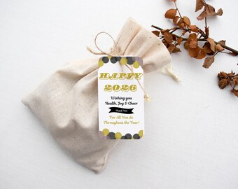 Happy New Year 2026 Gift Tag, Printable Party Favor (PDF/JPG)