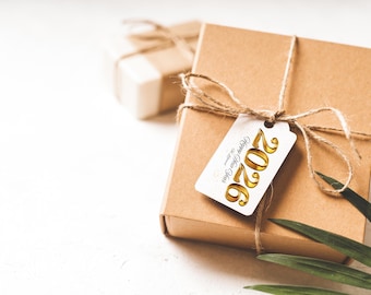 2026 New Year Gift Tag, Editable Party Favor (PDF/JPG)