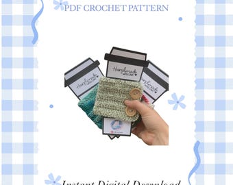 Crochet Coffee Sleeve Pattern PDF, Easy Beginner Mug Cozy Pattern, Reusable Cup Cozy Crochet Tutorial, Instant Download