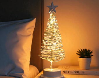 Luz LED en espiral para árbol de Navidad / Decoración navideña para la mesa