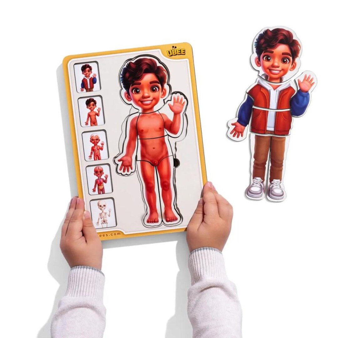 Human Body Puzzle for Kids – Montessori Anatomy Puzzle – Wooden ...