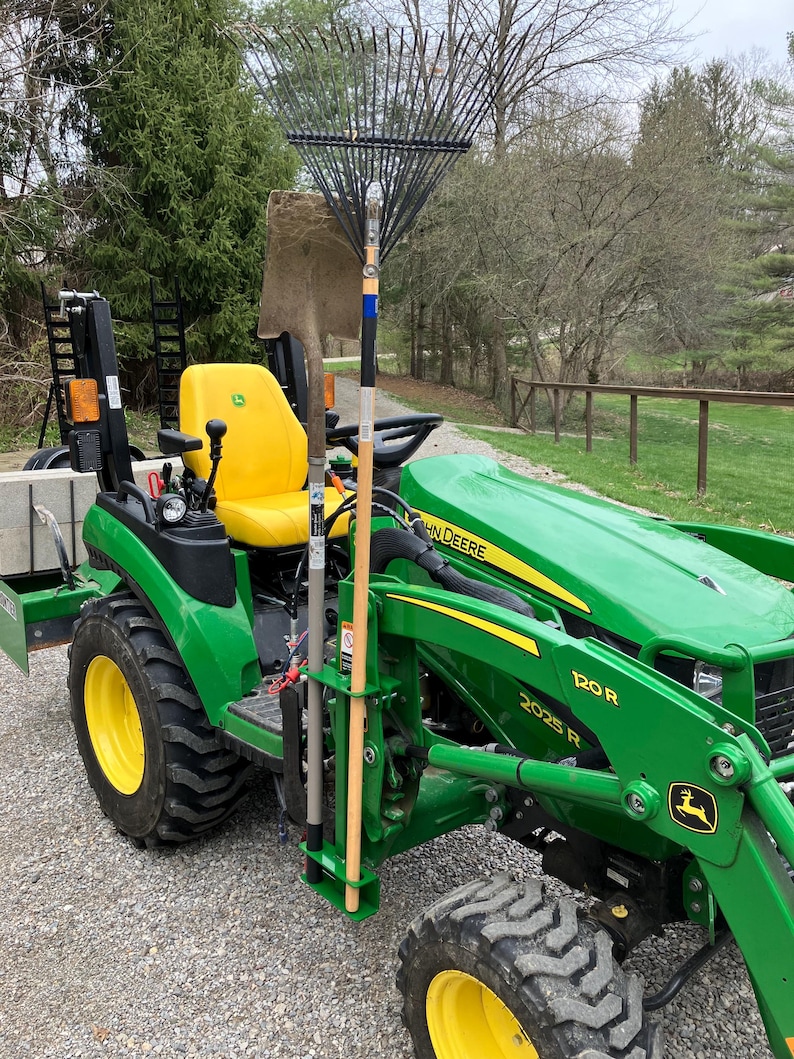 Gun Rack Rops Tractor Tractor Yard Tool Holder | John Deere, Kubota ROPS or Loader Mount Rack ...