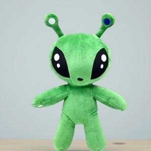 AFTONSPARV Green Alien Plush, Kawaii Stuffed Toy, Anime Soft Plushie