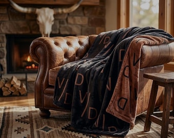 Custom Ranch Brand Throw Blanket | The Ranch House Favorite