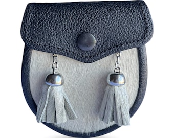 Kids Scottish Kilt Sporran, two matching Tassels comes with Chain & Belt