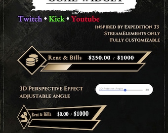 33 Tore Widget für Twitch,Kick,Youtube | StreamElements Overlay | Obs | Perspektive-Effekt
