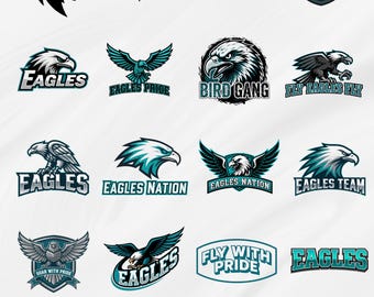 20 Eagles SVG Bundle, Eagles PNG, Eagles Cutfile, Eagles Circut, Eagles Silhouette, Eagles SVG file for T-shirt, Eagles For Love Gift,