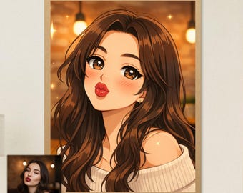 Custom Anime Portrait From Photo, Personalized Anime Drawing, Best Gift Idea for Couple, Wife, Husband, Girlfriend or Boyfriend