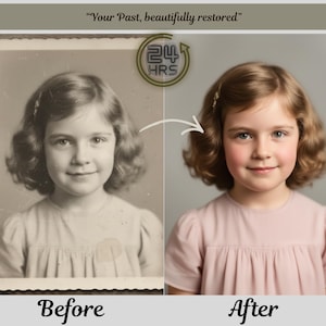 Servicio de restauración y coloración de fotografías el mismo día, mejora de la calidad de las fotografías y reparación de daños (servicio digital)