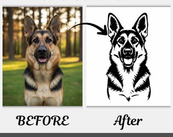 Foto personalizada a SVG, convierte tu imagen en un diseño vectorial SVG para Cricut, corte láser o impresión / jpg a svg, png