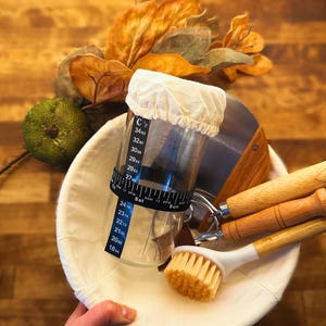 Sourdough Starter Kit | Bread Lame, Rattan Basket, Jar - Mothers Day, Kitchen Decor, Bakers Gift image 6