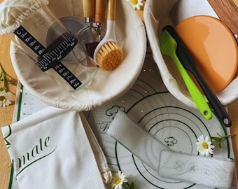Sourdough Starter Kit | Bread Lame, Rattan Basket, Jar  - Mothers Day, Kitchen Decor
