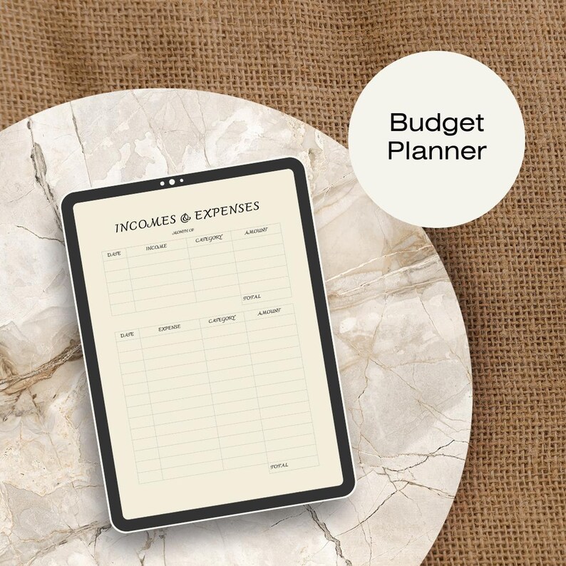 ADHD Budget Planner Printable Templates, Monthly Financial Planners