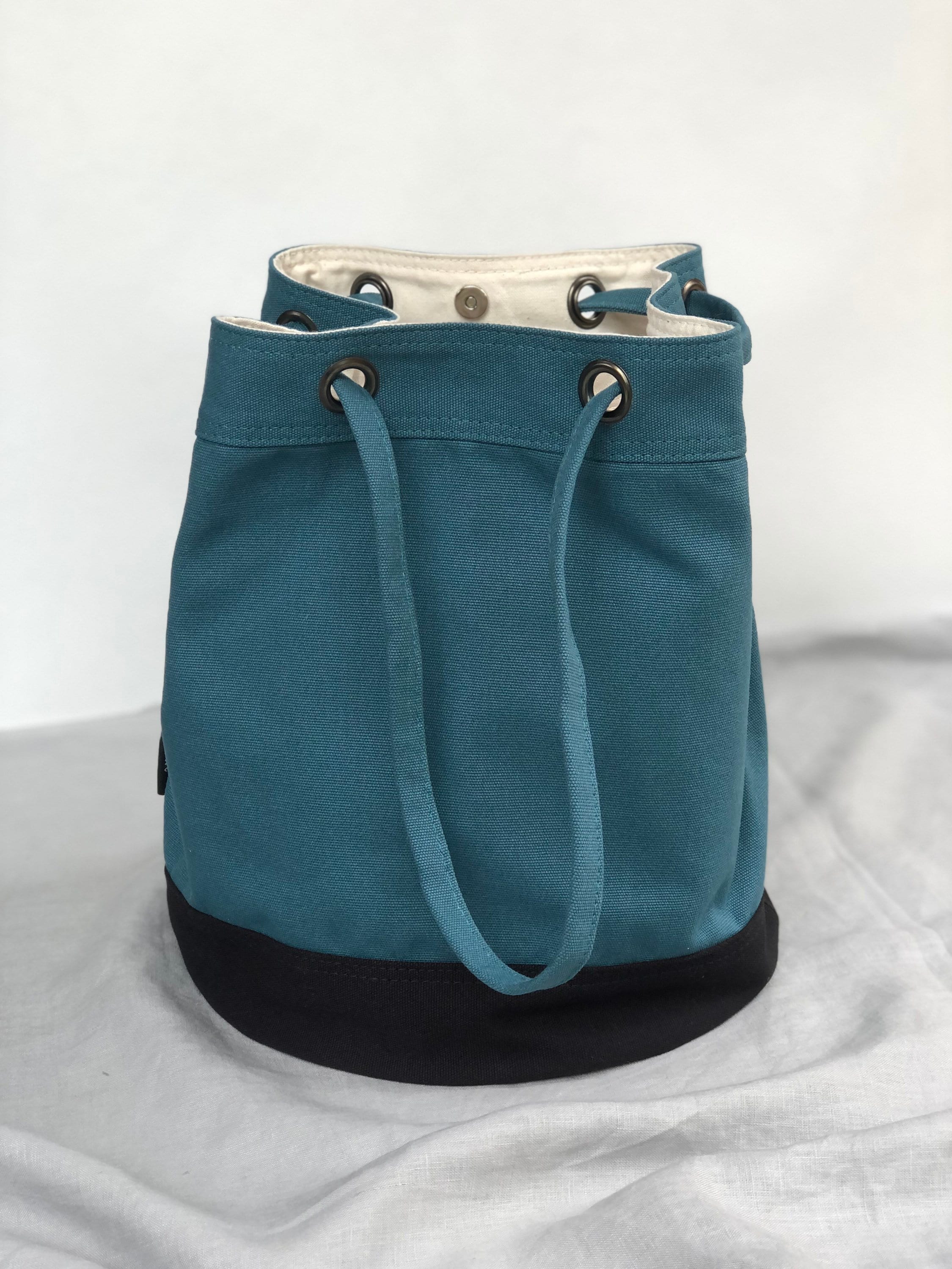 Casual Canvas Bucket Bag with Drawstring Drawstring Bag Etsy
