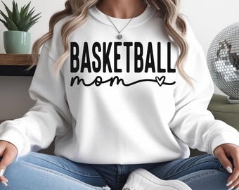 Basketball Mom Heart Sweatshirt