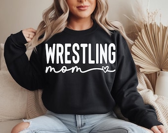 Wrestling Mom Heart Sweatshirt