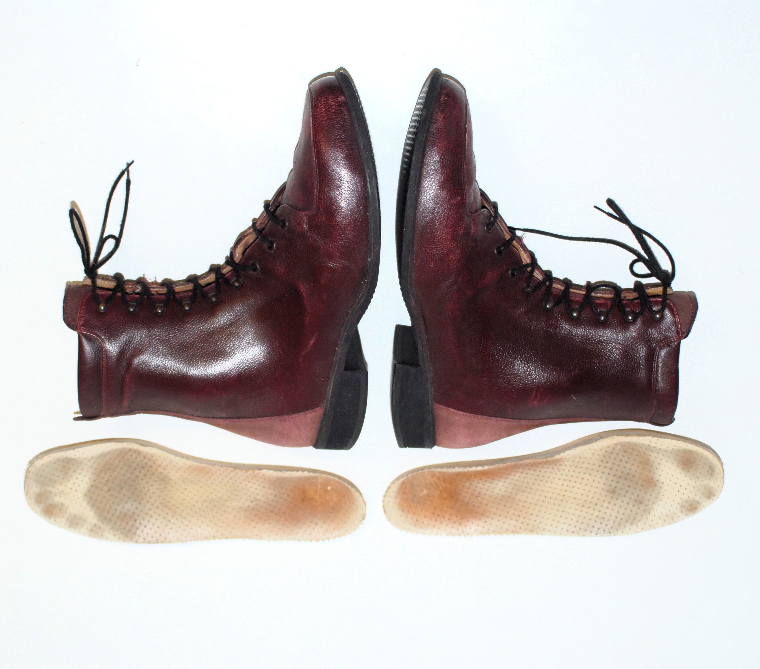 Zapatos ortop dicos vintage muy r gidos para hombre botas polio