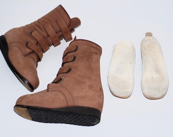 Chaussures orthopédiques rares et volumineuses pour hommes, bottes d'hiver, pieds bots, polio steampunk