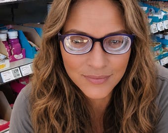 Steampunk auffallend dick stark stark extrem kurzsichtige Damen Brille "Schulmädchen Stil" Rollenspiel Sammlerstück -25 dpt