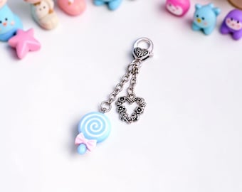 Kawaii Lollipop Candy Zipper Pull Charm Girly Gifts Teen Jewelry