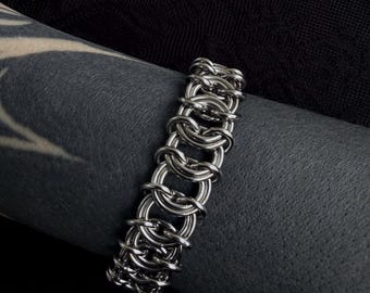 Draven Chainmail Bracelet – Stainless Steel Medieval Gothic Chain Bracelet – Handmade Jewelry