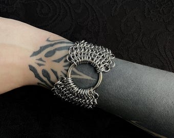 Skoll Bracelet – Gothic Chainmail Stainless Steel Bracelet | Handmade Jewelry