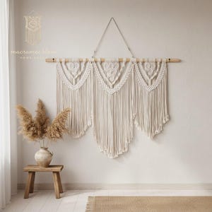 XL Macrame Wall Hanging | Handmade Boho Wedding Backdrop
