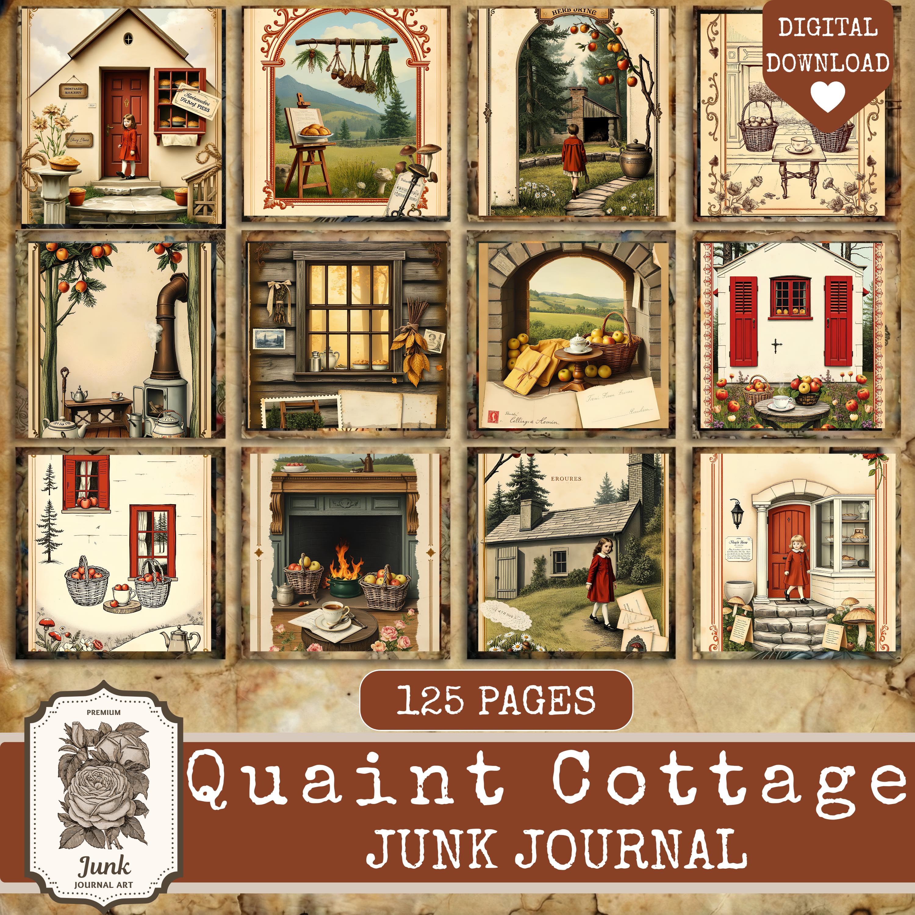 Quaint Cottage Junk Journal Kit, Cottagecore Junk Journal Supplies, Kit ...