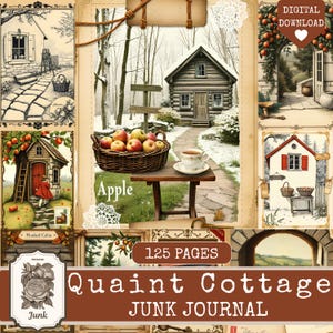 Quaint Cottage Junk Journal Kit, Cottagecore Junk Journal Supplies, Kit ...