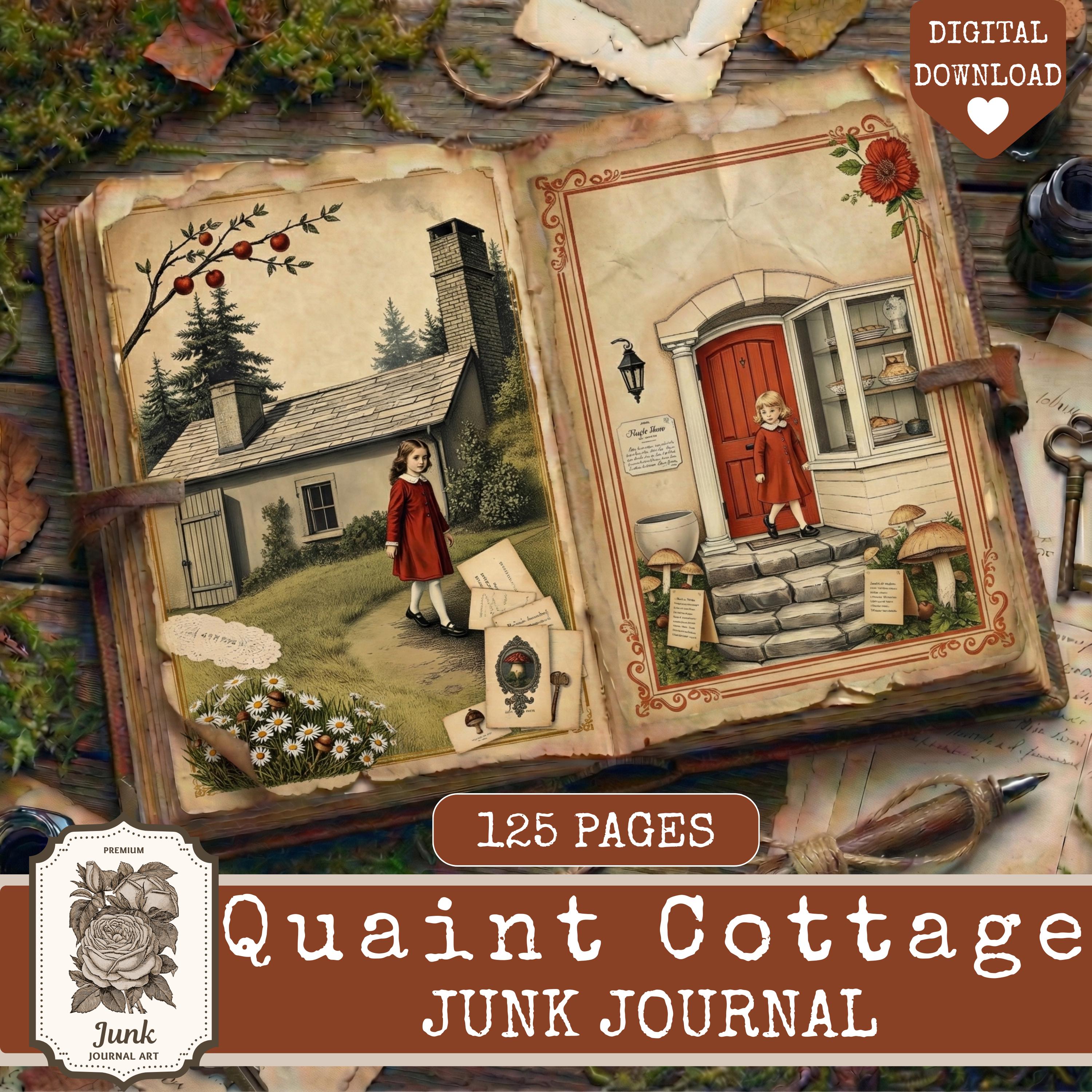 Quaint Cottage Junk Journal Kit, Cottagecore Junk Journal Supplies, Kit ...