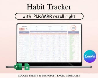 PLR-vanespårningsark – Daglig och månatlig rutinbyggare