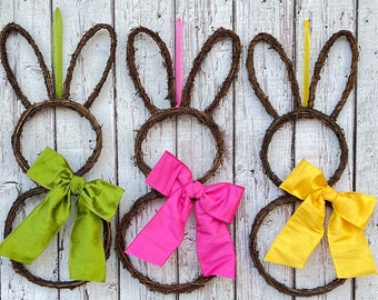 Original Bunny Wreath - Spring Wreath  - Easter Decoration - Large or Mini Bunny Wreath