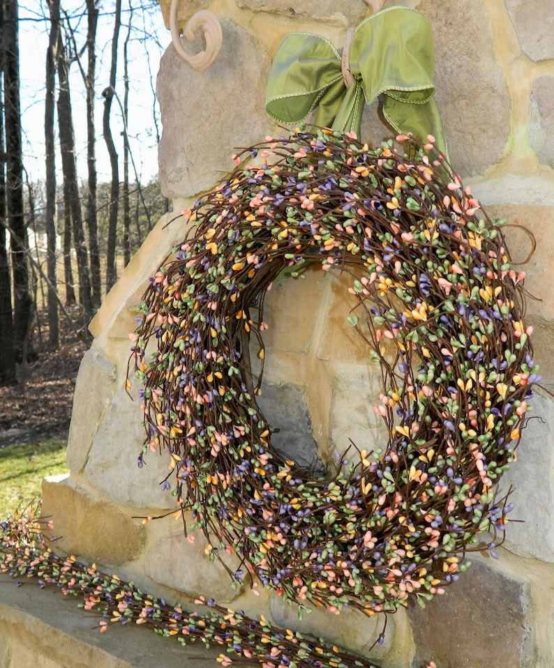 Download Spring Wreath Outdoor Wreath Berry Wreath Mother's | Etsy